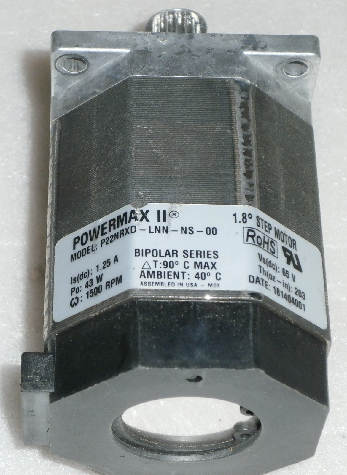POWERMAX II P22NRXD-LNN-NS-00 STEPPER MOTOR