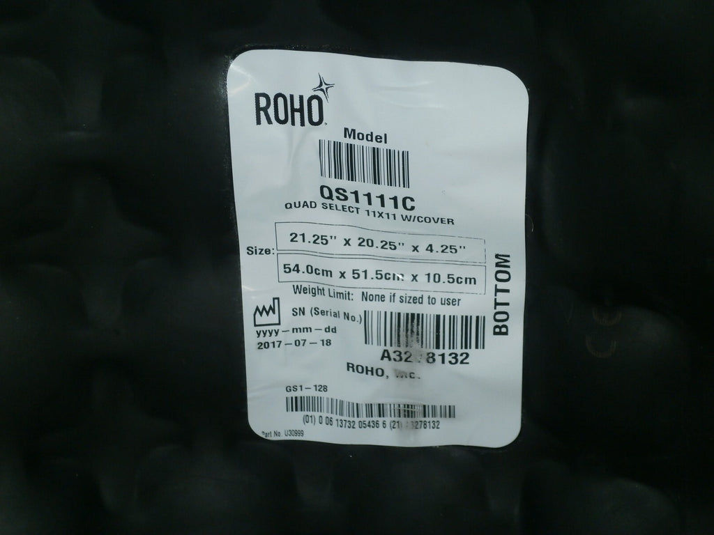 ROHO 21.25X20.25X4.25 INCH QS1111C WHEELCHAIR CUSHION W/ COVER COV-SSA1111