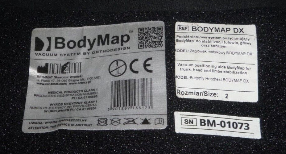BUTTERFLY BODYMAP DX VACUUM SYSTEM SIZE 2 BY ORTHODESIGN VERY GOOD CONDITION