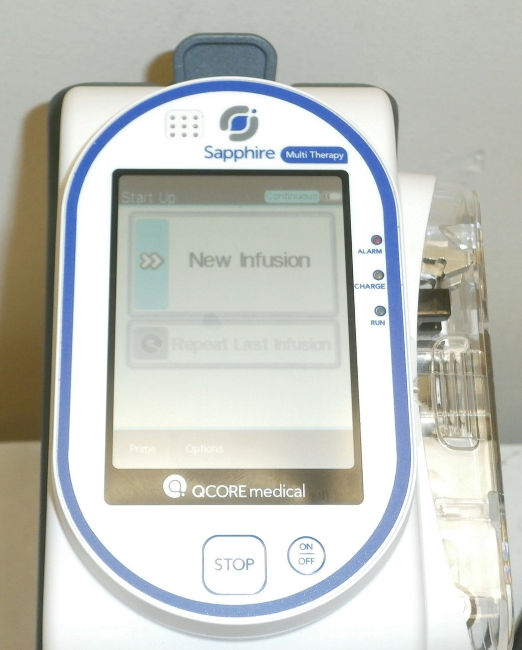 QCORE Sapphire multi therapy pump (has bad battery) (has minor screen bubble)