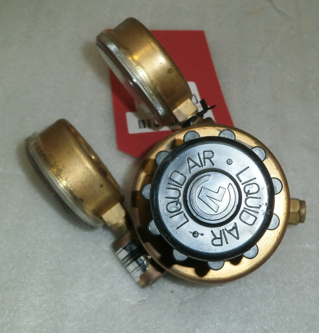 AIR LIQUIDE 002118 NITROGEN PRESSURE REGULATOR w/110-0507 AND PSI GAUGES