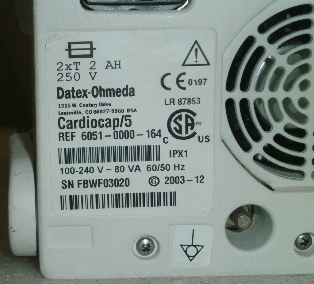 GE Datex-Ohmeda CardioCap 5 Monitor