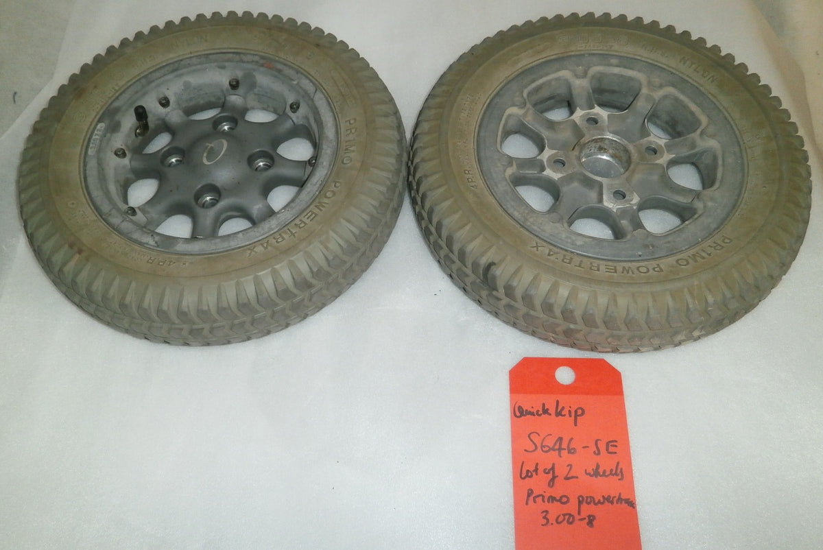 QUICKIE S 646-SE WHEELS POWER TRAX 3.00-8 VERY GOOD CONDITION