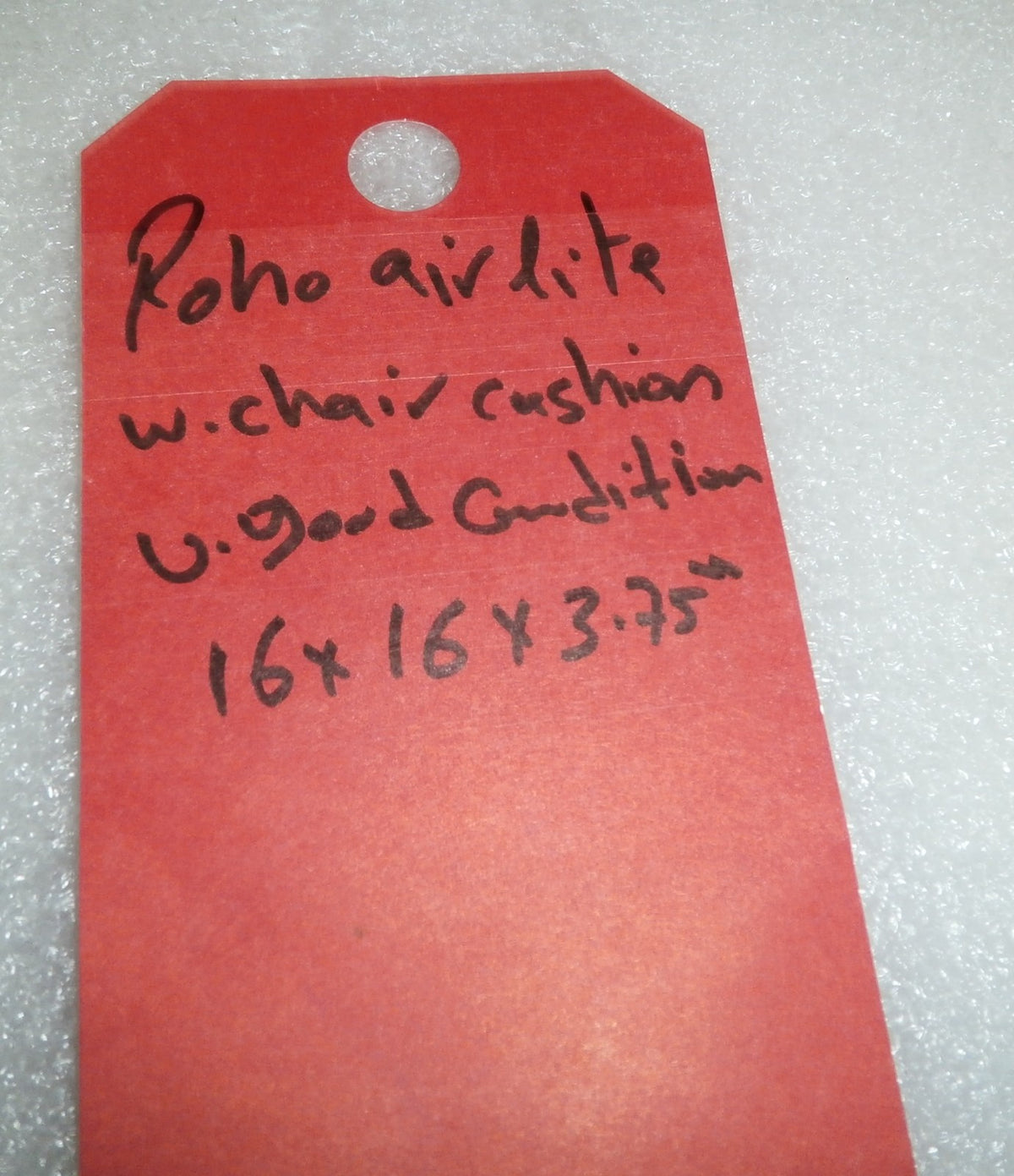 ROHO AIR LITE WHEELCHAIR CUSHION 16X16X3.75 INCH GOOD CONDITION