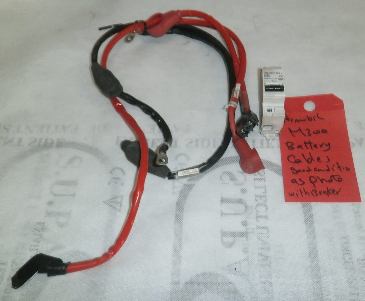Permobil M300 Battery Cables with Braker MGB100H/1-B63 Good Condition As Photo