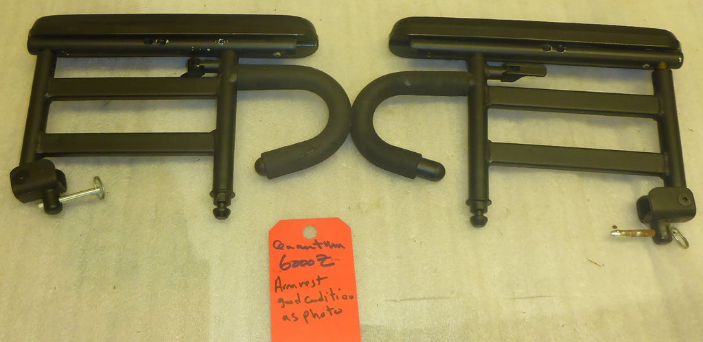 QUANTUM 6000Z WHEELCHAIR ARM REST AND SUPPORTS USED GOOD CONDITION AS PHOTO