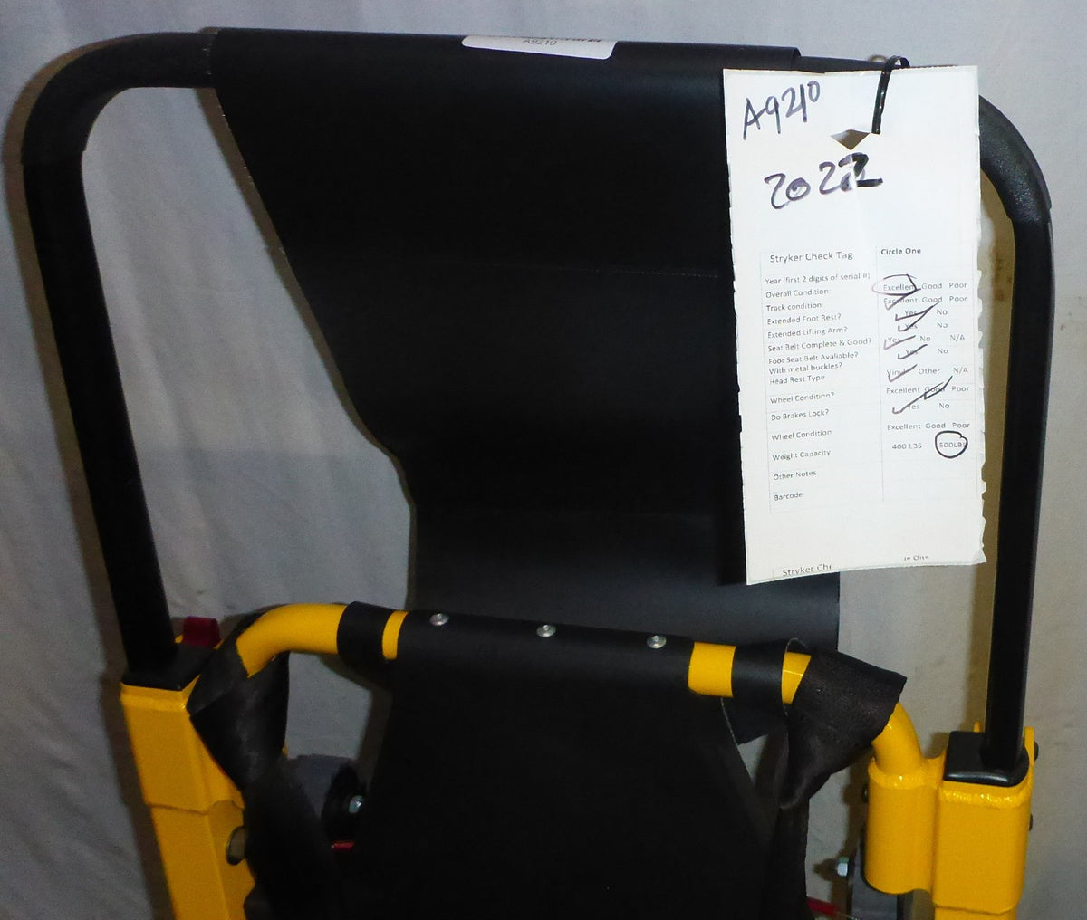 Stryker 6252 Evacuation Chair Stair Pro with Options (Year 2022) (no Tariffs)