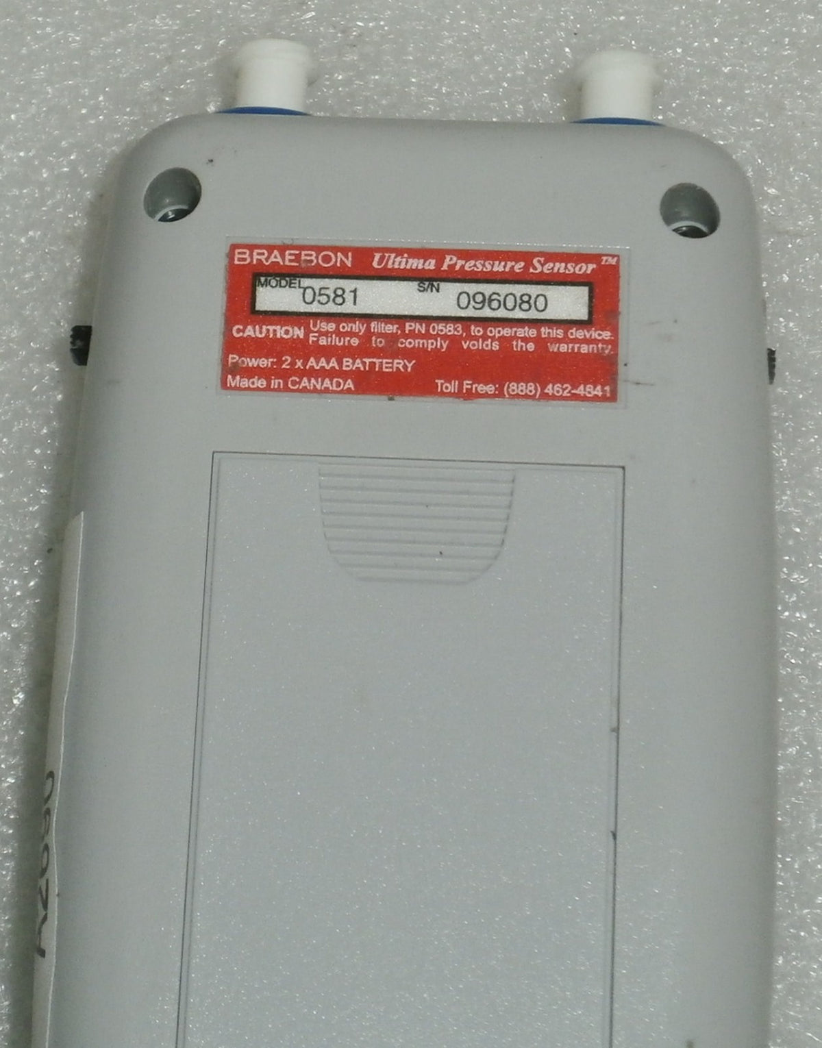BRAEBON ULTIMA PRESSURE SENSOR MODEL 0581 (No Probes, or cables)
