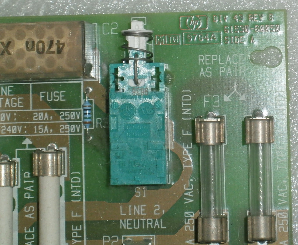 Agilent HP 6890A 6890 GC Power Supply Board G1530-60730 G1530-60050 240V FROM AG