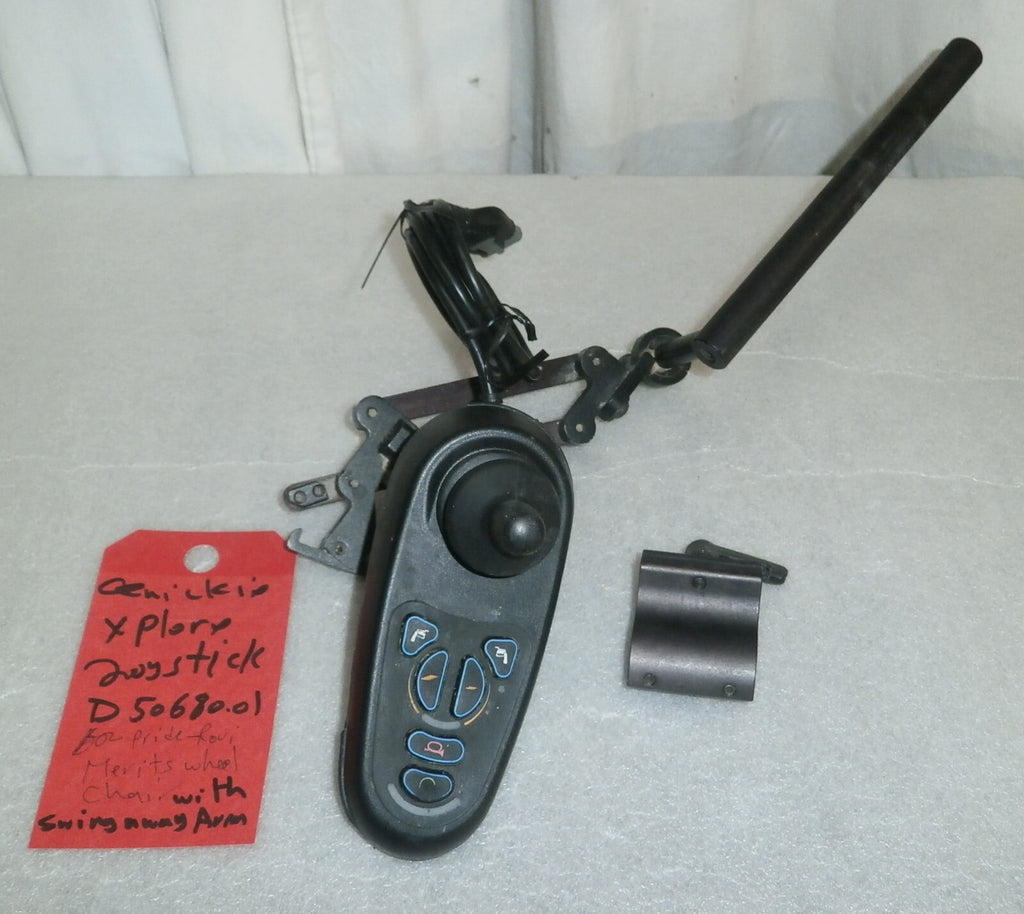 WHEELCHAIR QUICKIE XPLORE JOYSTICKS PG DRIVES 6 KEY D50680.01 W/ SWING AWAY ARM
