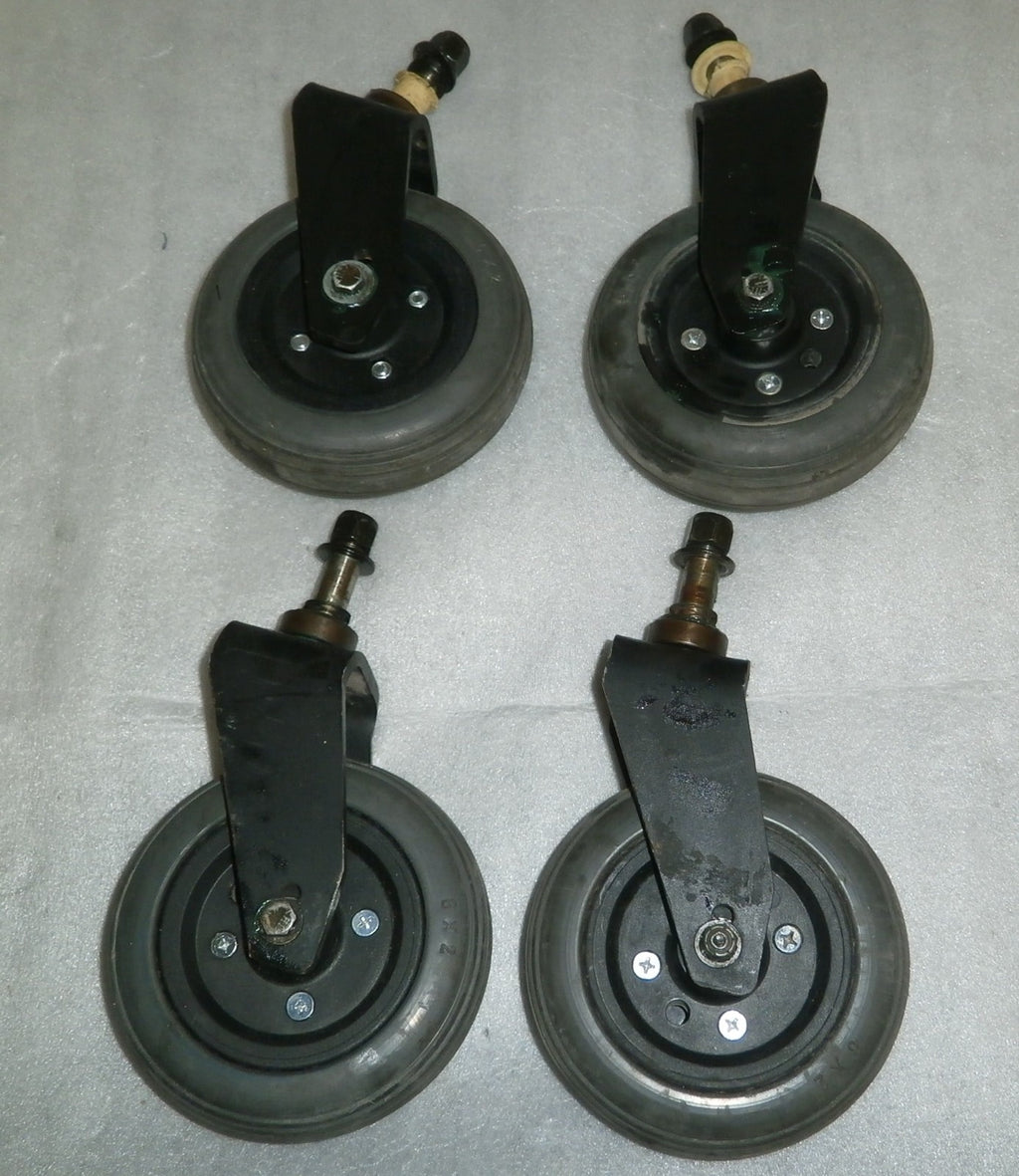 QUICKIE XPERIENCE WHEELCHAIR FRONT AND BACK FORKS AND 5 INCH CASTERS GOOD