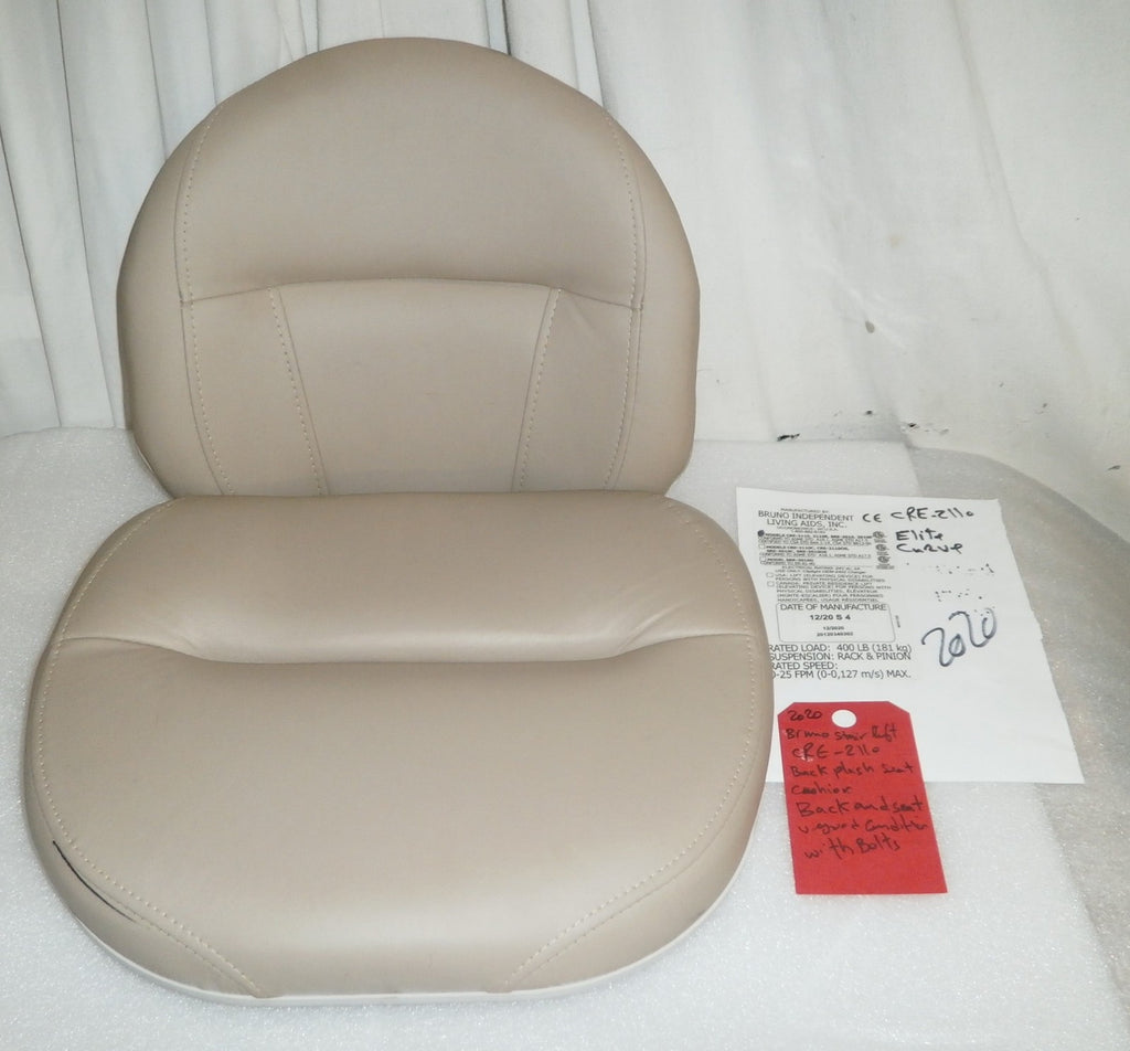 bruno CRE- 2110 stair lift 2020 back plash and seat cushion only with bolts