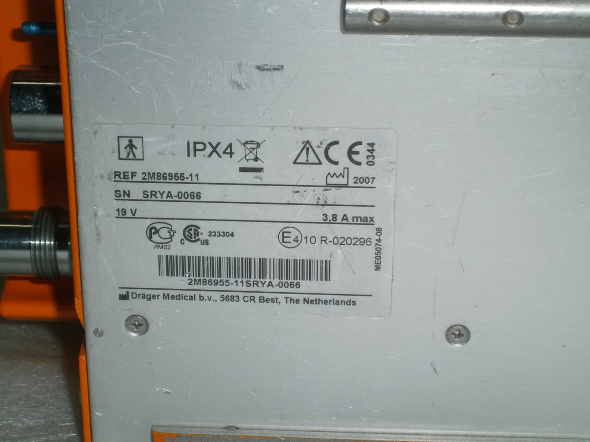 Drager Oxylog 3000 Ventilator 2M86955 - No Power Supply