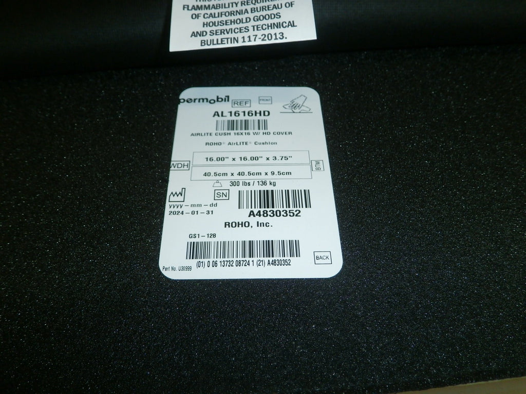 ROHO AIRLITE 16X16X3.75 WHEELCHAIR CUSHION GOOD CONDITION