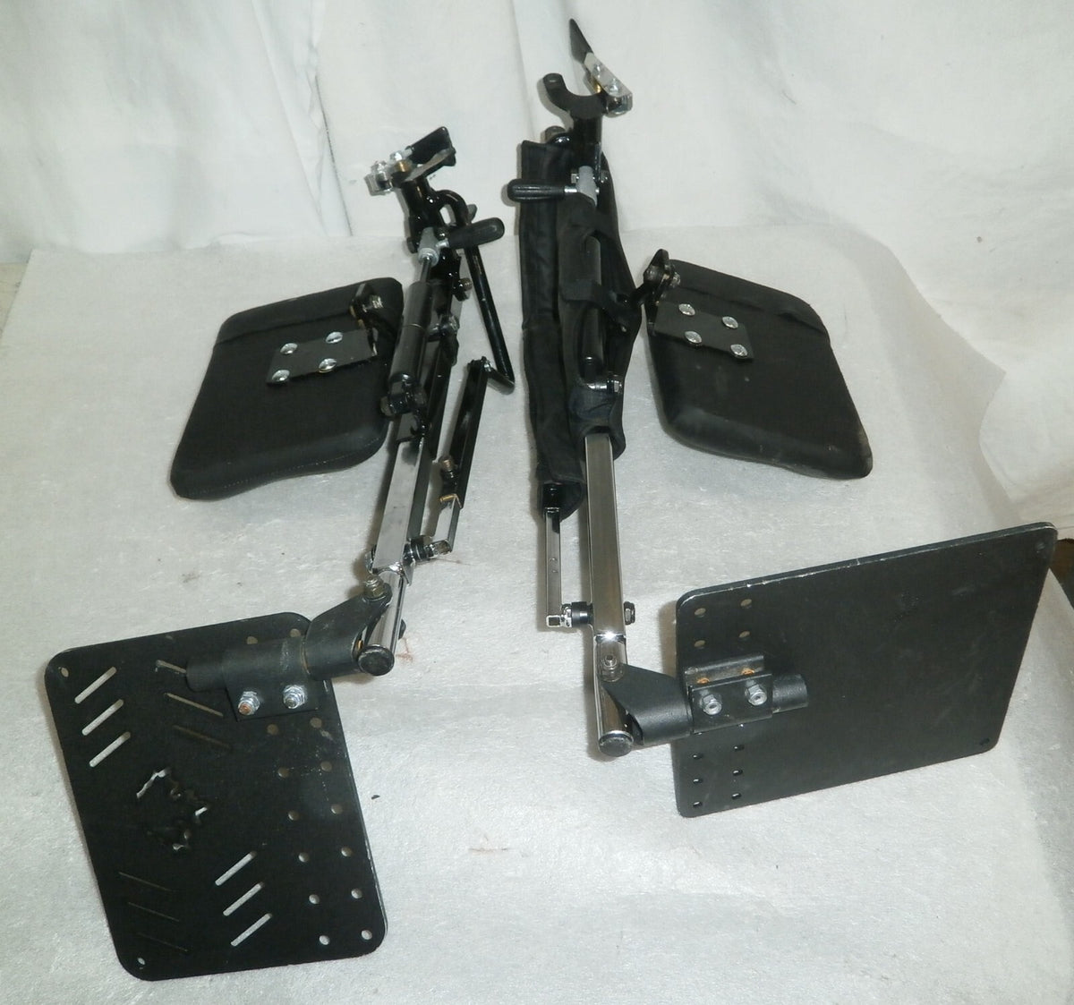 SET OF 2 WHEELCHAIR FOOT RESTS WITH MOUNT PLATES