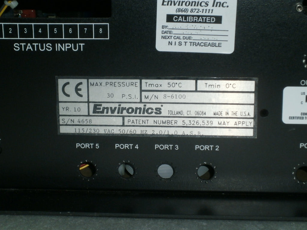 Environics 6100 Multi-Point Gas Calibrator