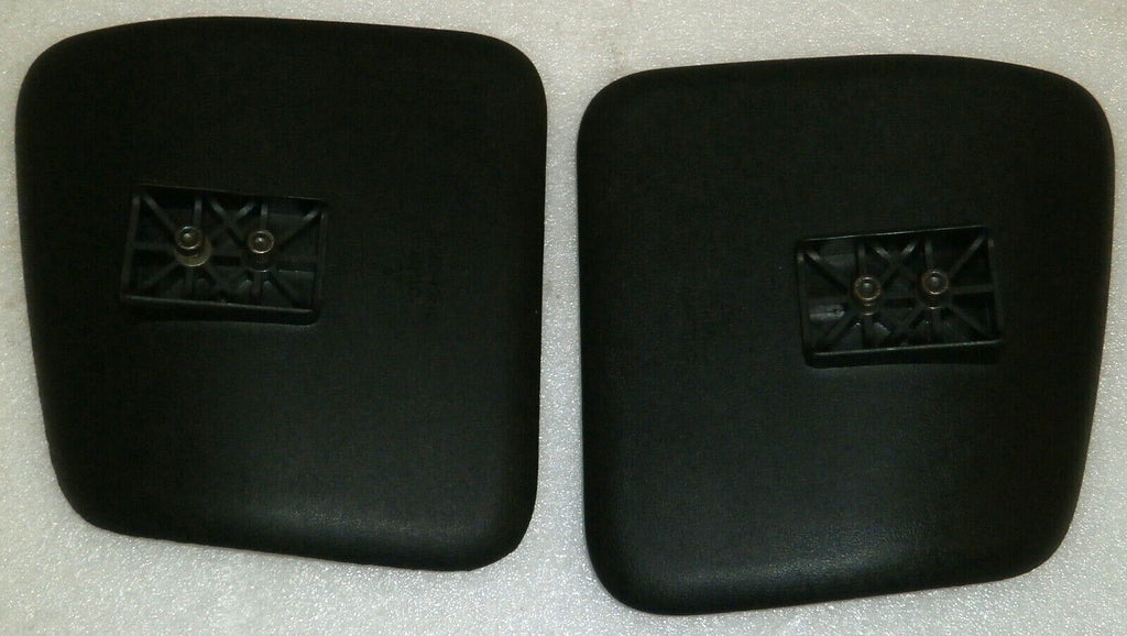 SET OF WHEELCHAIR LEG REST,FOOT GAURDS-LEATHER NEW CONDITION WITH MOUNT PLATES