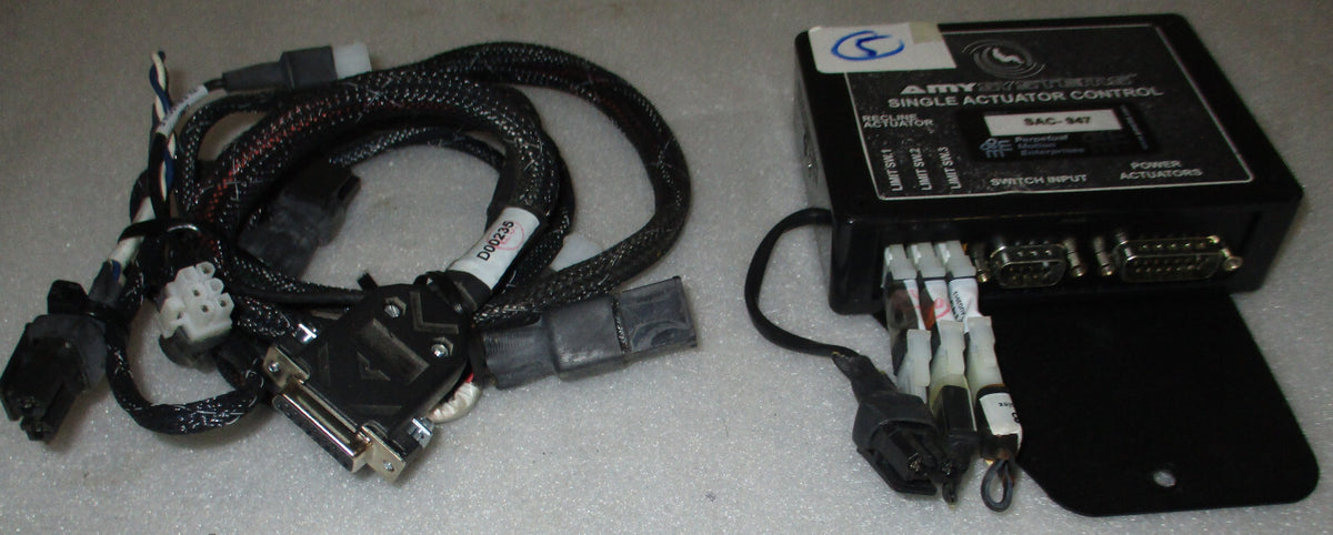 AMY SYSTEMS SINGLE ACTUATOR CONTROL SAC-947 WITH CABLES AS PICTURES