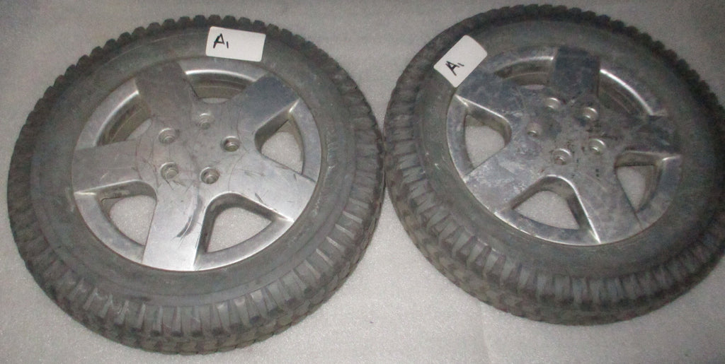 LOT OF 2 PRIMO POWERTRAX WHEEL 3.00-8 SOLID FAIR CONDITION