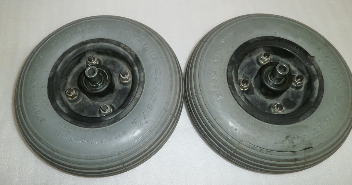 LOT OF 2 PRIMO SPIRIT WHEELS 2.8/2.5/4" GOOD CONDITION