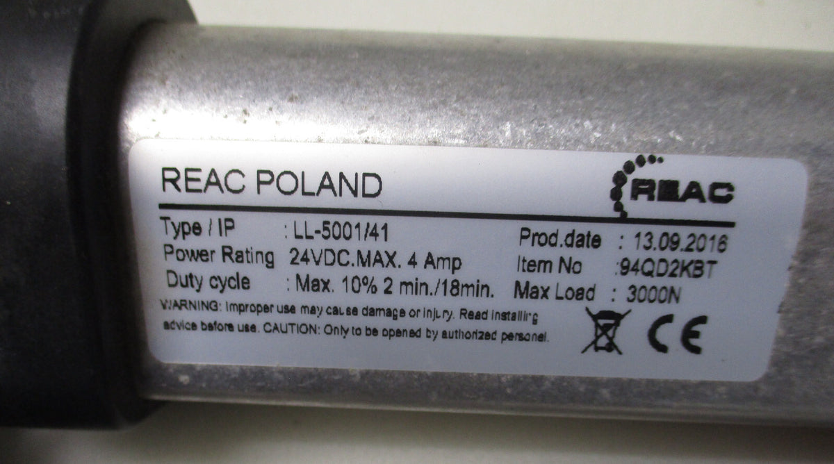 REAC POLAND LL-5001-1-41 TILT ACTUATOR FROM QUICKIE QM710 24VDC-MAX4AMP GOOD CON