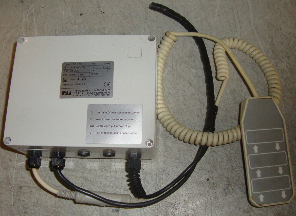 PHOENIX CONTROL BOX NR LBG1.23 AND HAND CONTROL FROM MICROM HM560 WITH REMOTE