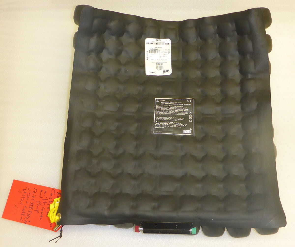 ROHO WHEELCHAIR CUSHION 17.75X18.5X4.25 WITH PUMP AND COVER GOOD CONDITION