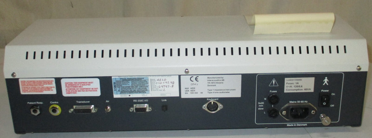 Interacoustics AZ26 Audiometer (NO PROBES)