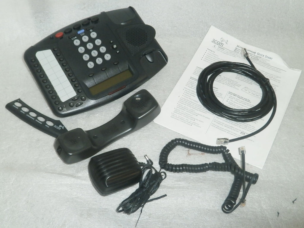 3Com 3C10402A REV DA Business Telephone & Base 655-0123-01/KB w/ Accessories