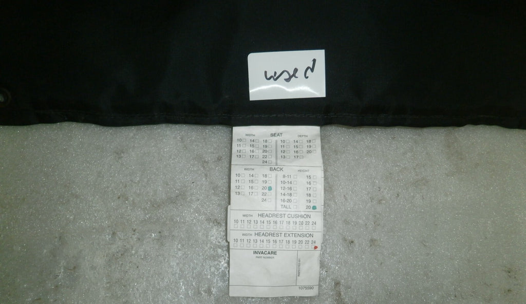 Invacare Wheelchair Back Cover size 20"x20" very good condition