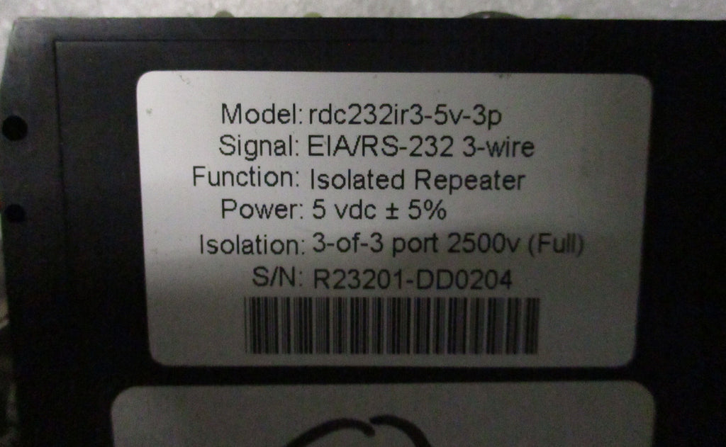 RS-232 rdc23ir3-5v-3p FROM DETECTION SYSTEM API PRISM AB APPLIED BIOSYSTEM