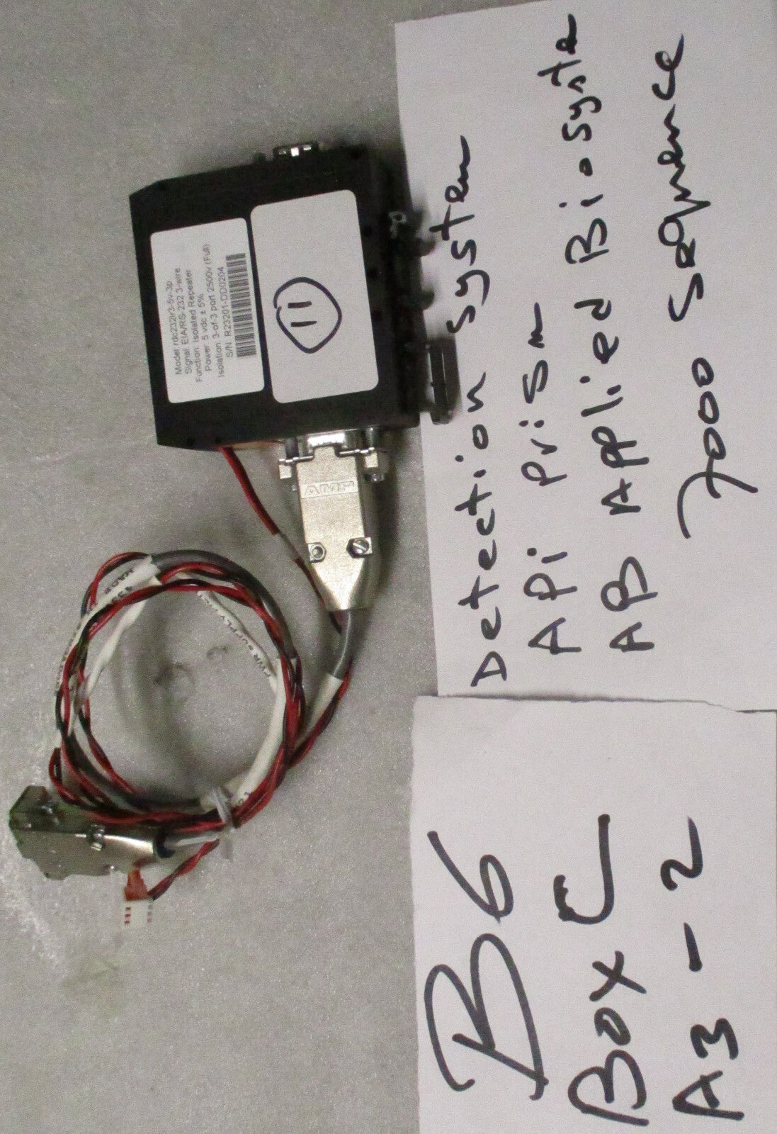 RS-232 rdc23ir3-5v-3p FROM DETECTION SYSTEM API PRISM AB APPLIED BIOSYSTEM