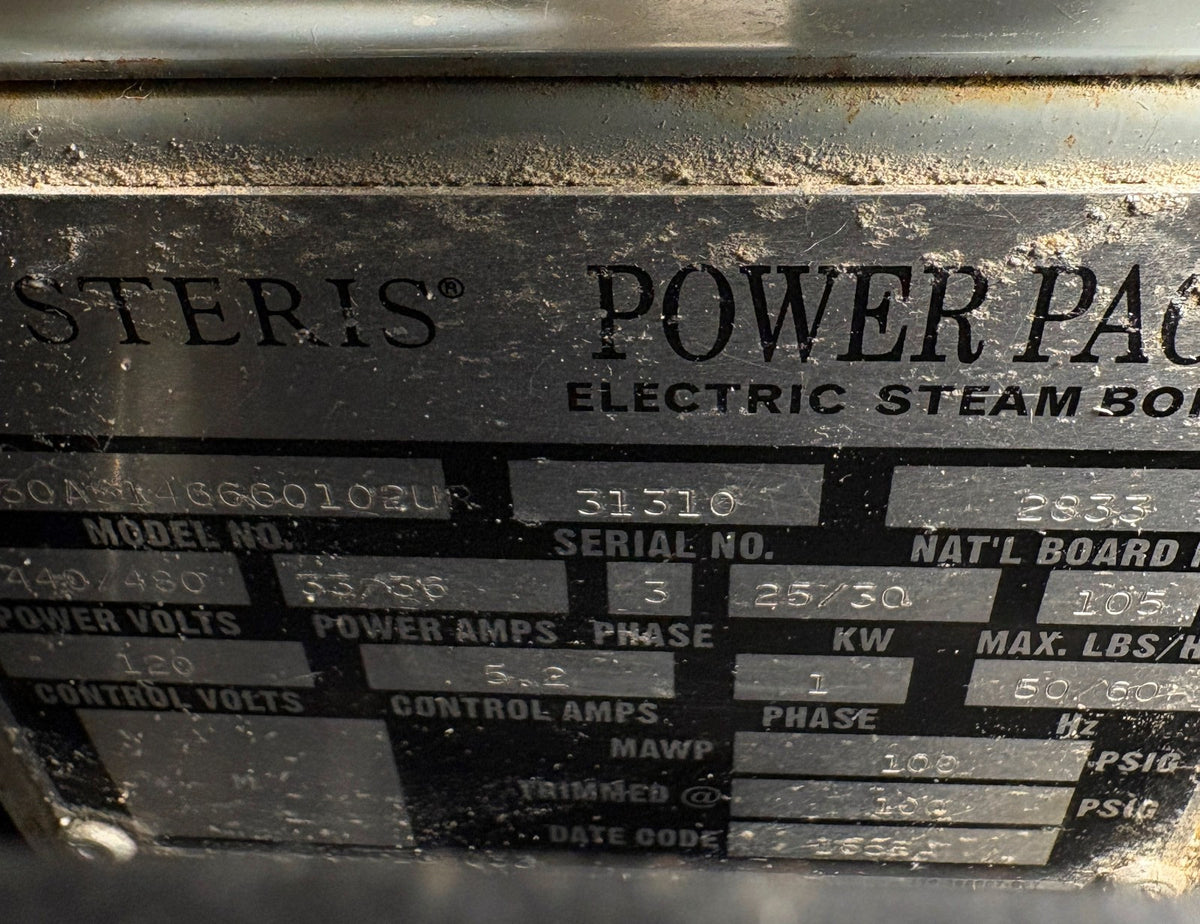 Steris Amsco V120 Century PREVAC Sterilizer Autoclave, Untested