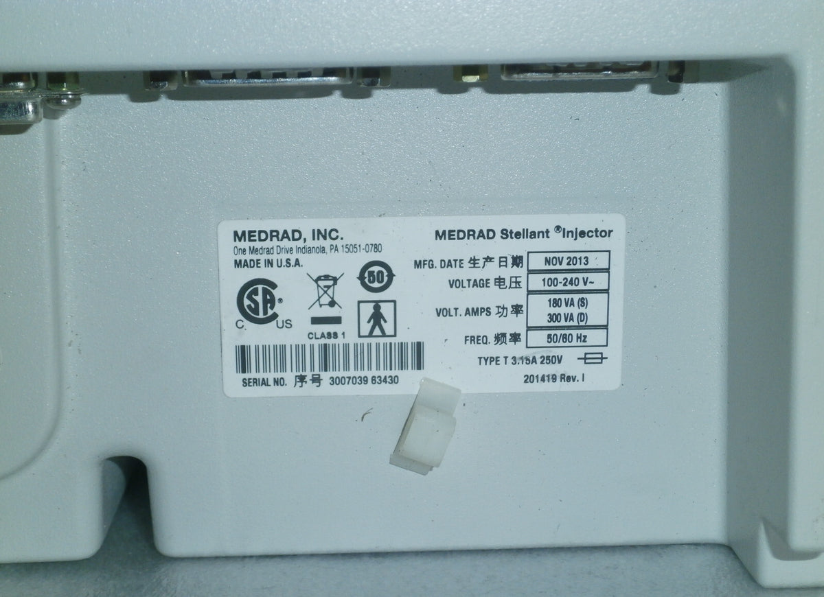 Medrad Stellant D Certegra Dual Head CT Injector (no cables)