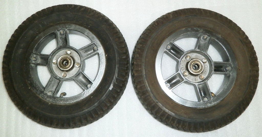 SET OF 2 POWER WHEELCHAIR WHEELS CHENG SHIN TIRE 3.00-8 GOOD AS PICTURES