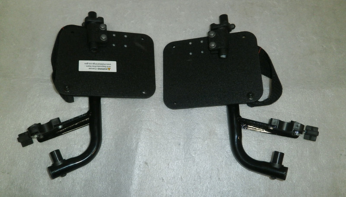 SET OF 2 WHEELCHAIR FOOT REST FRAME NEW CONDITION HEAVY DUTY DIMENSION AS PHOTO