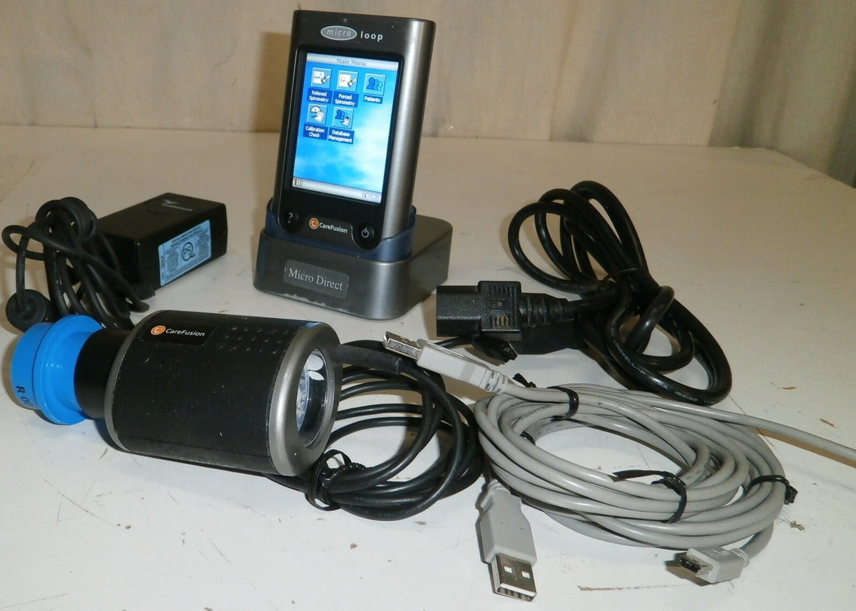 Carefusion Viasys Vyaire Microloop Spirometer ML3535 w/ Adapter & Accessories