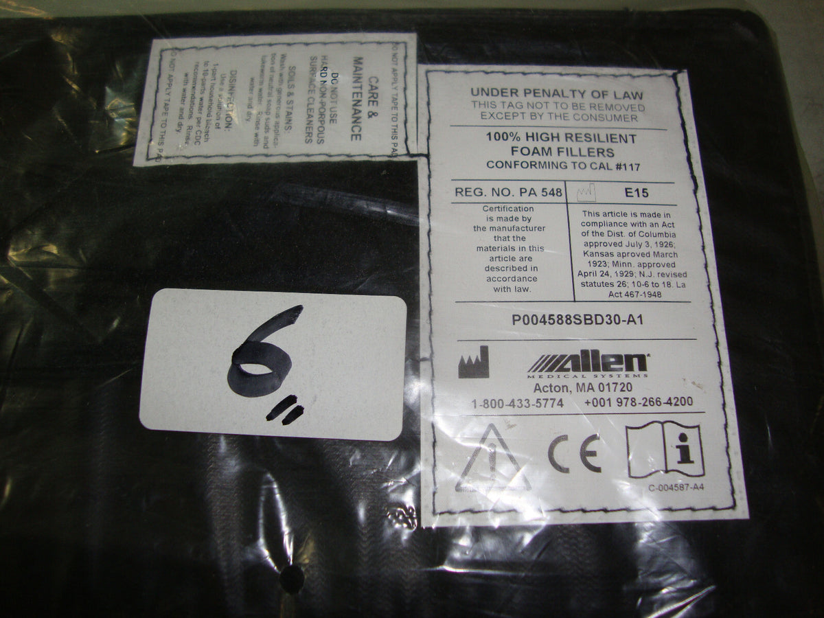 OPERATING TABLE Pad ALLEN REG NO PA548 CUSHION PART 24"X6" THICKNESS 3"