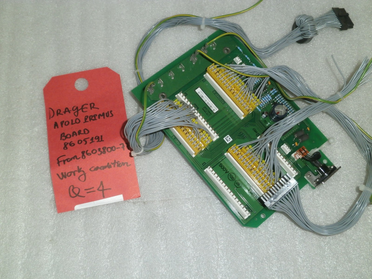 DRAGER APOLLO PRIMUS BOARD PARTS 8605191-PULLED FROM DRAGER PRIMUS
