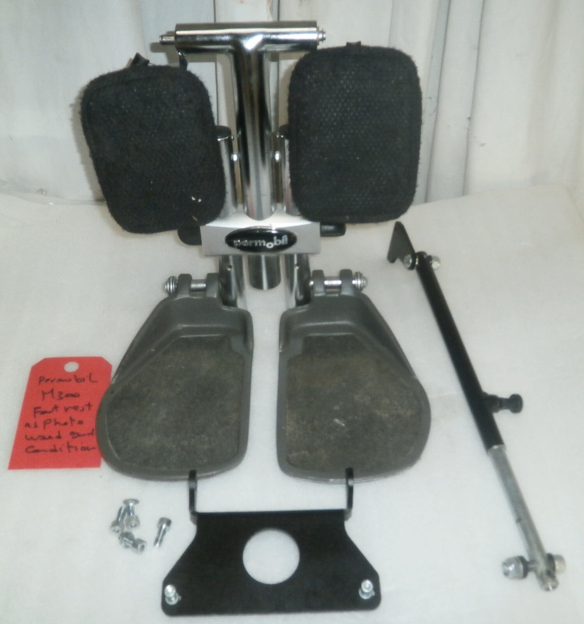 Permobil M300 Foot Rest Leg Rest As Photo Good Condition w/ Bolts & Accessories