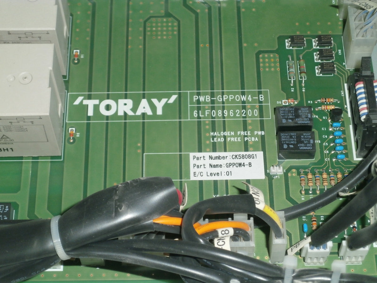 TORAY BOARD CK5808G1 GPP0W4-B E/C LEVEL 01 DC POWER SUPPLY BOX