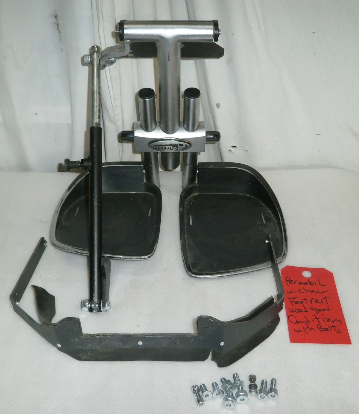 PERMOBIL WHEELCHAIR FOOTREST USED GOOD CONDITION WITH BOLTS AS PHOTO