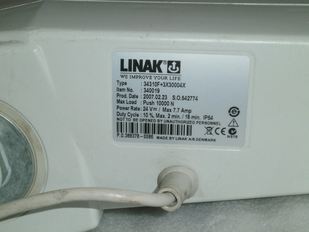 Linak 340019 Push Pull Actuator Medical 34310F+3X30004X Hoyer Sunrise 0711A415
