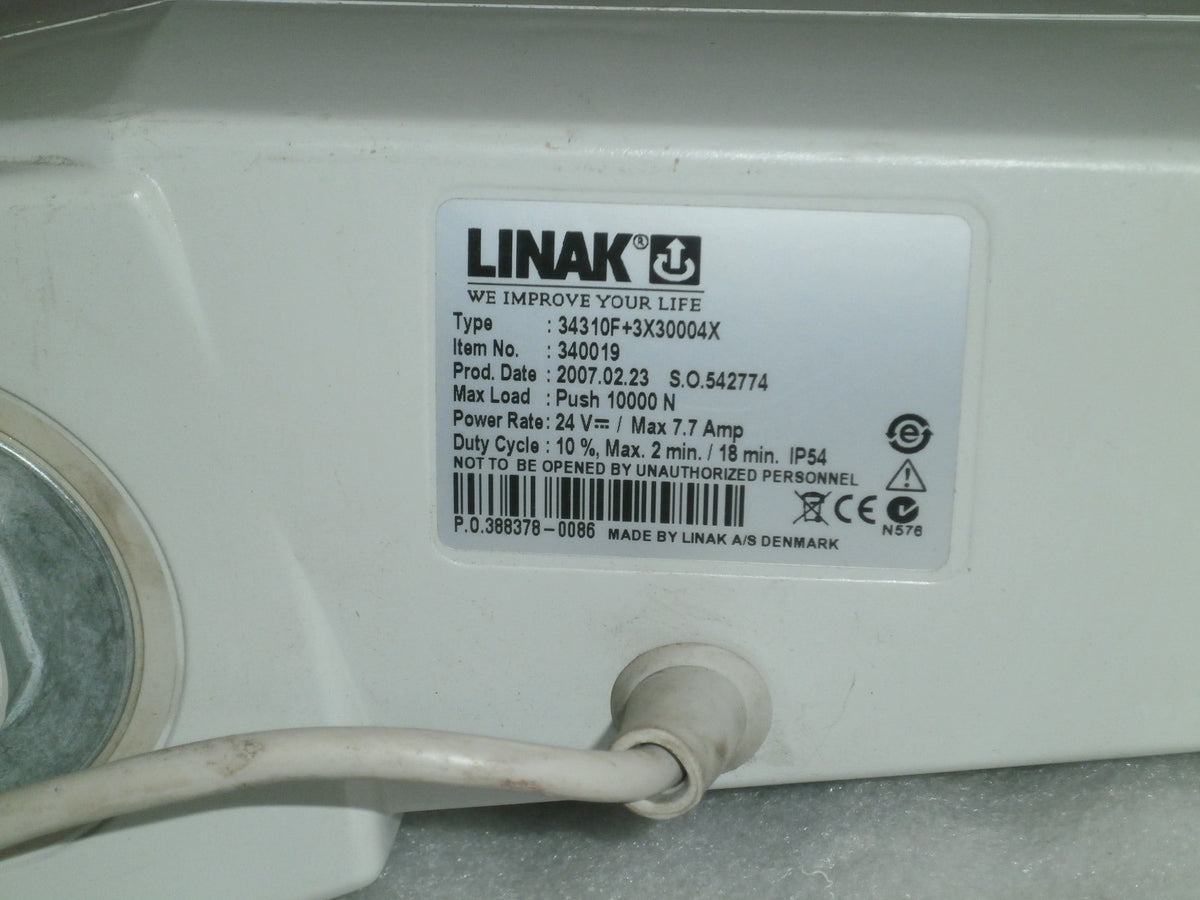 Linak 340019 Push Pull Actuator Medical 34310F+3X30004X Hoyer Sunrise 0711A415