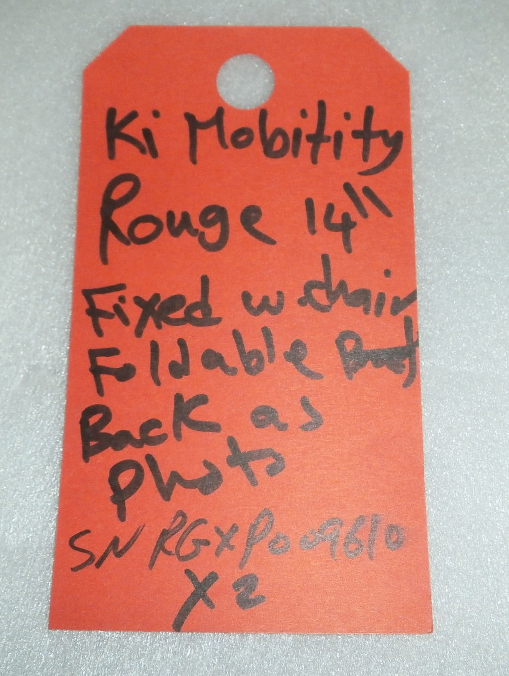 KI MOBILITY ROUGE 14 INCH RIGID WHEELCHAIR FOLDABLE BACK PARTS AS PHOTO