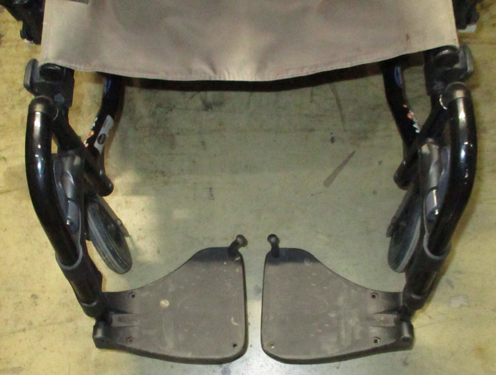 INVACARE MYON FOLDING WHEELCHAIR 17 INCH SEAT WIDTH GOOD CONDITION