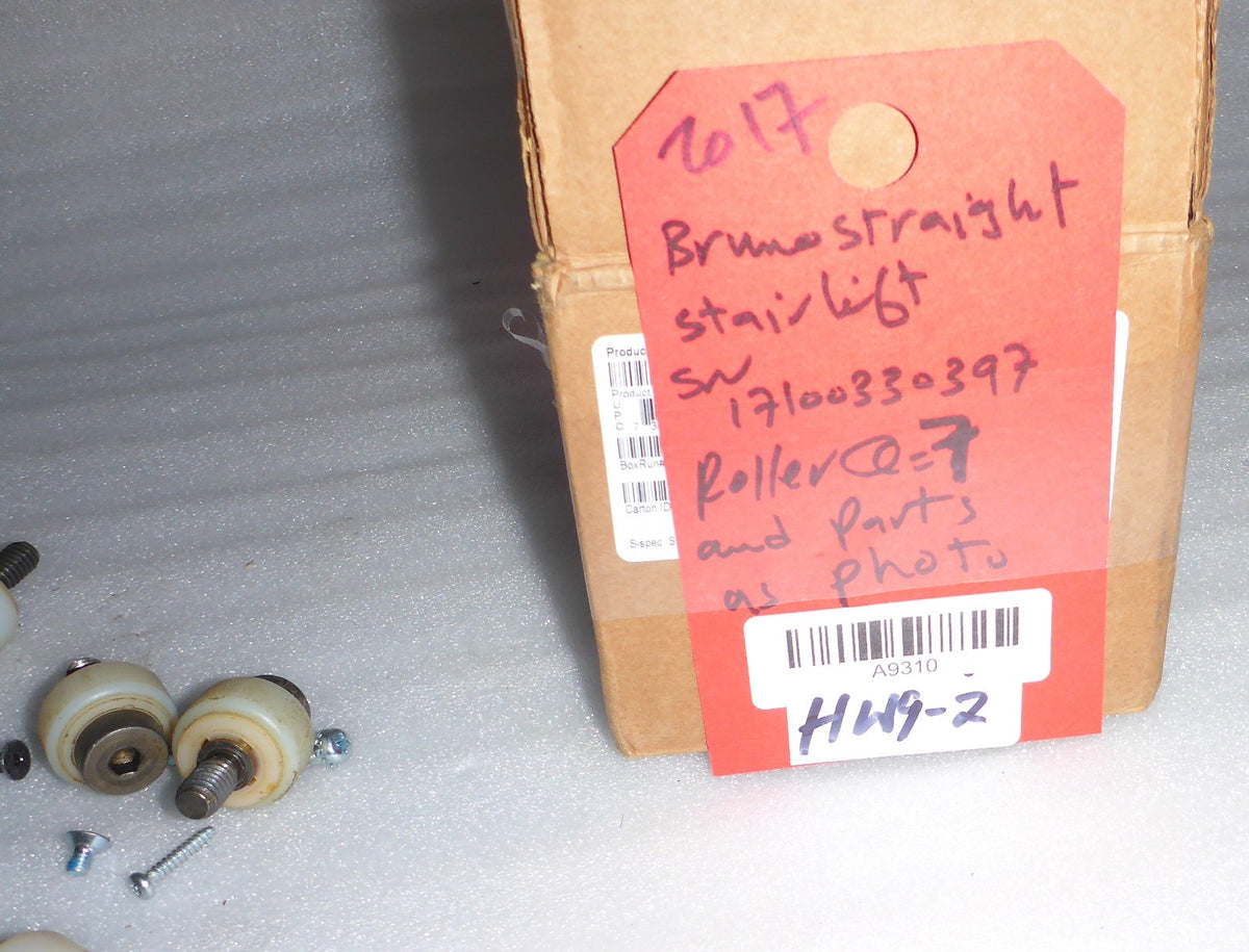 2017 BRUNO STRAIGHT STAIR LIFT 17100330397 ROLLERS Q=7 AS ONE LOT WITH CABLE