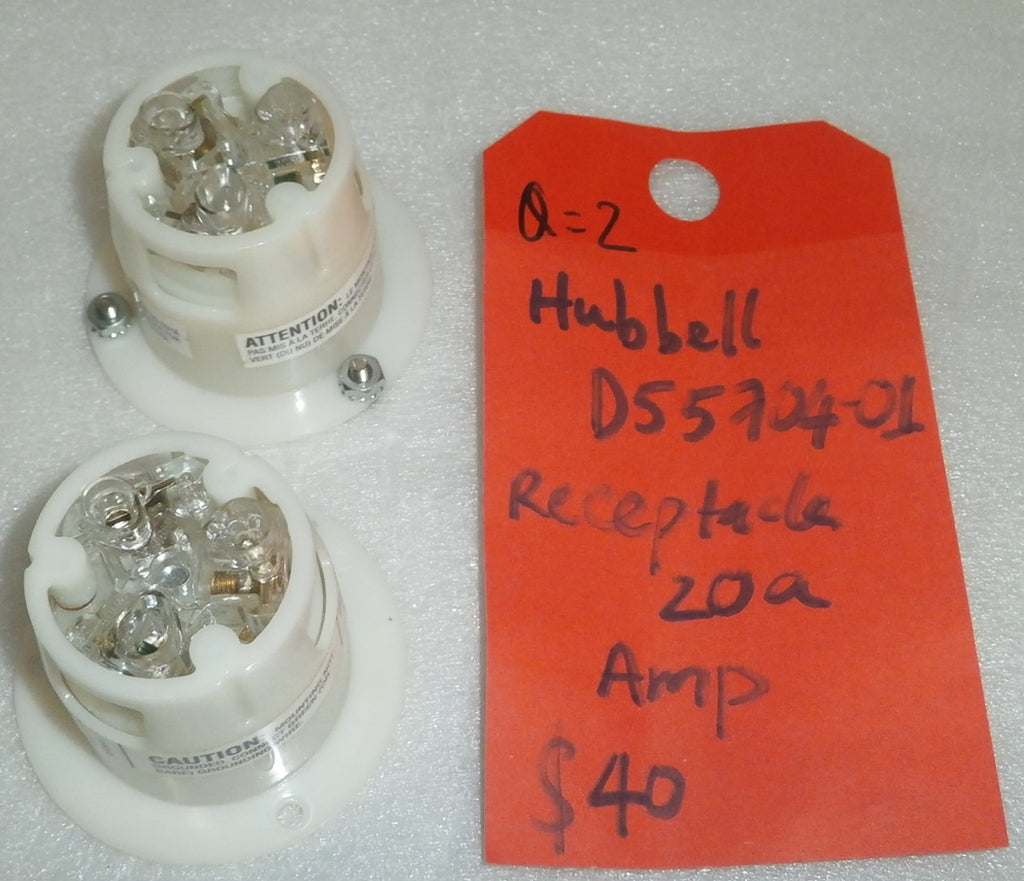 A7151 TWO OF HUBBELL DSS704-01 RECEPTACLE 20 AM