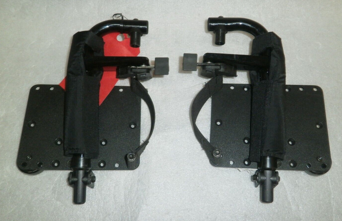 SET OF QUICKIE WHEELCHAIR FOOT REST SPECIAL HEAVY DUTY DIMENSION AS PHOTO