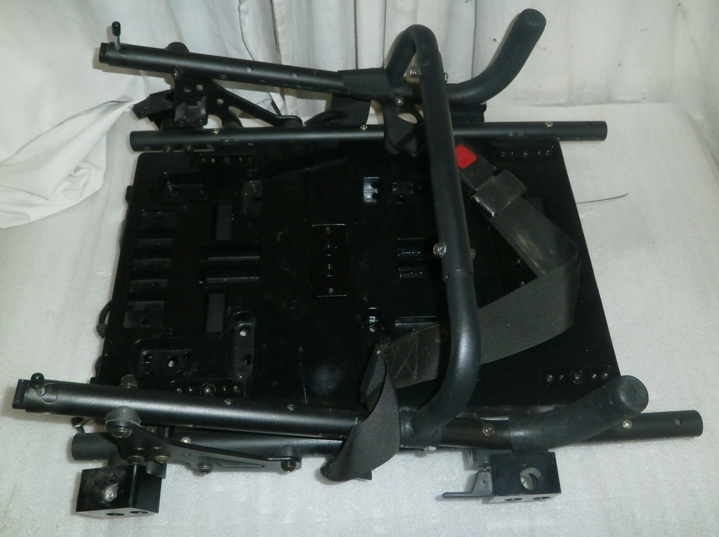 QUICKIE QM-710 Tilt Base with Actuators & Back frame Folded w/ Armrest Support